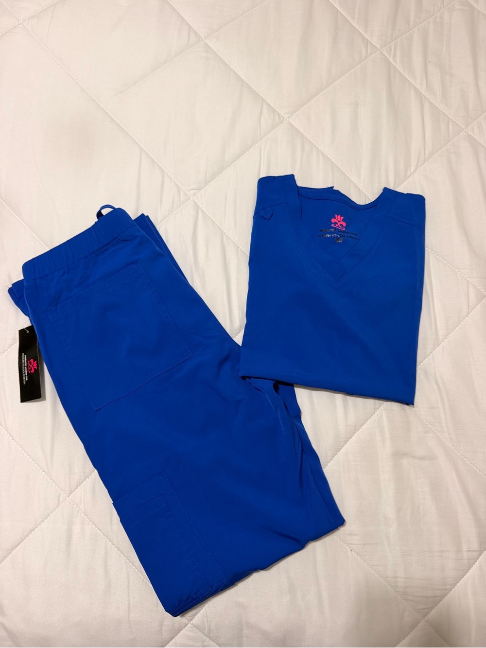 Woman’s Royal Blue Natural uniforms  Modern Fit-Cool Stretch Scrubs XS